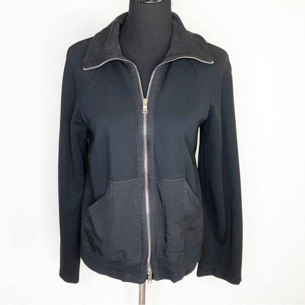 Jana KOS black front and back full zip jacket size Small